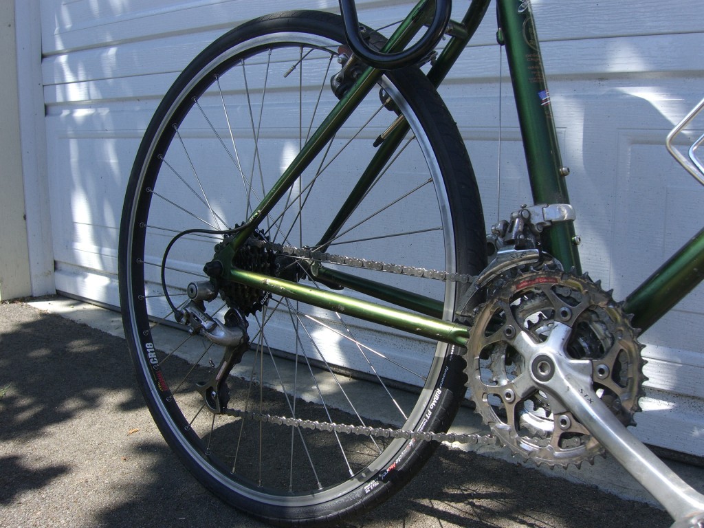 Rear Wheel with New Chain and Cassette