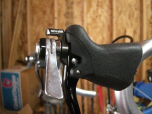 Retroshift levers with Shimano 8-speed downtube shifters