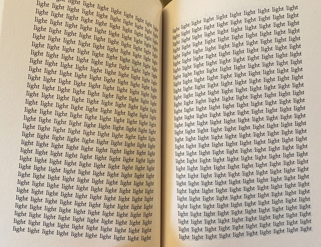Pages that say light hundreds of times